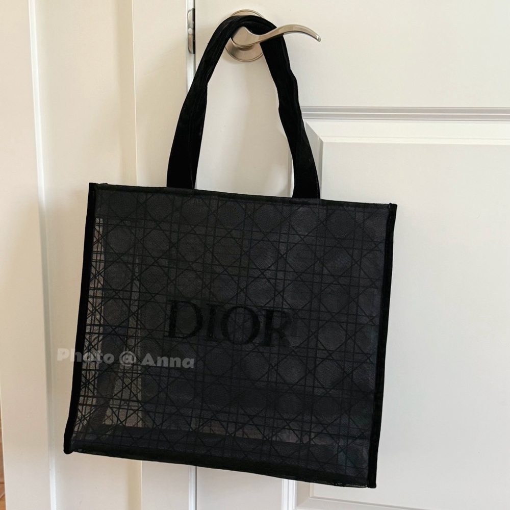 Dior Black Mesh Tote Bag - Picture 5 of 11